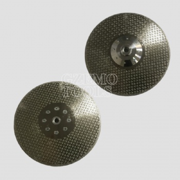 Electroplated diamond blade with flange