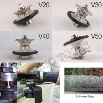  V Shape Full Bullnose Vacuum Brazed Profiling Wheels	