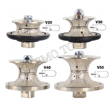  V Shape Full Bullnose Vacuum Brazed Profiling Wheels	